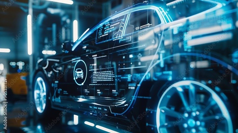 Wagen met digitale diagnose